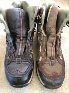 Goretex Hiking Boots Before and After Waterproofing