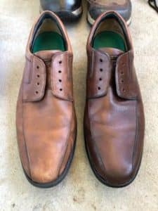 Waterproof Leather Dress Shoes Before and After Waterproofing
